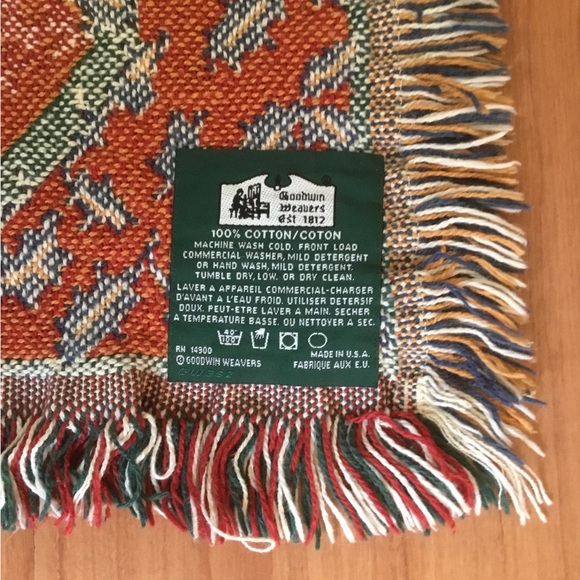 goodwin weavers Holiday Goodwin Weavers Cotton Throw Blanket Old